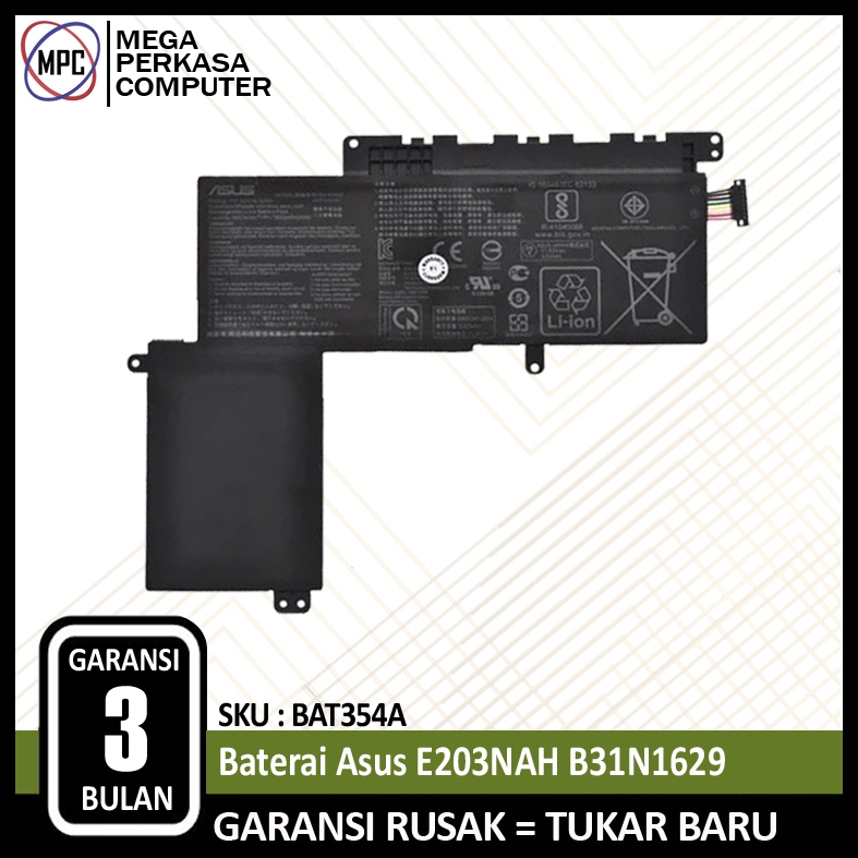 Baterai Laptop ASUS E203 E203N E203M E203MA E203NAH E203MAH B31N1629