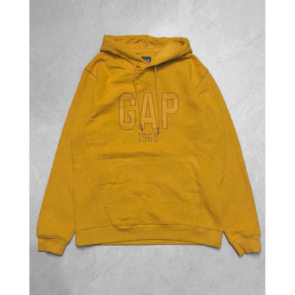 GAP Hoodie Fleece Pullover Mustard