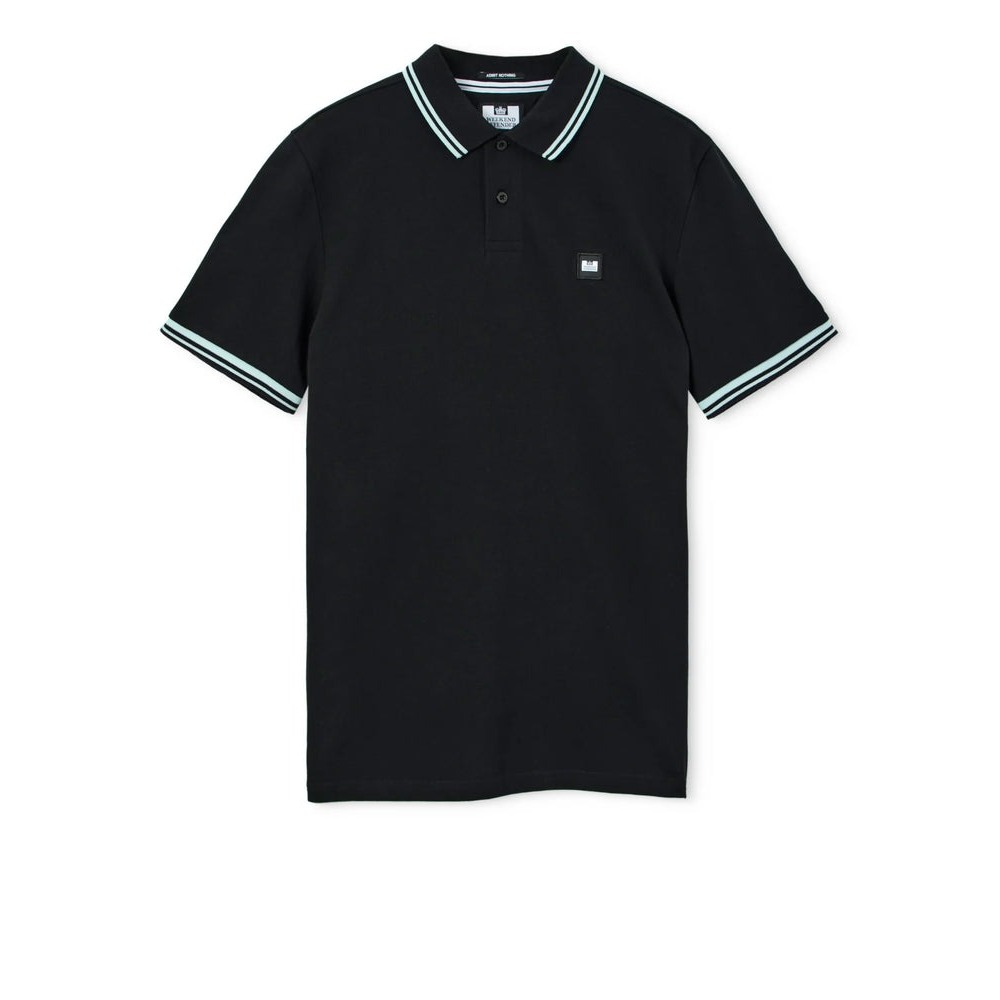 Weekend Offender Levanto Polo Shirt (Black/Sea Spray Blue) Original