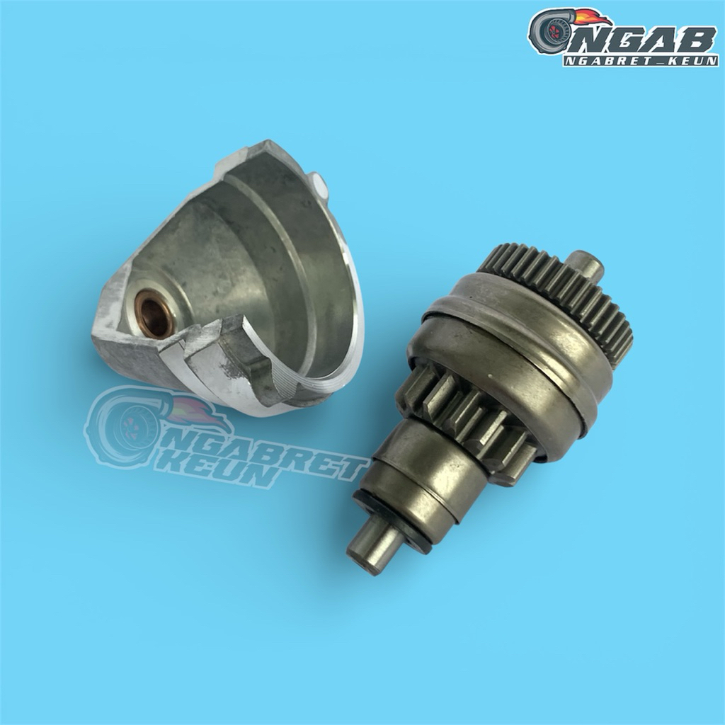 GEAR GIR GIGI GRANAT PINION STATER ASSY SET COVER TUTUP PINION BEAT KARBU VARIO 110 SCOOPY SPACY BEA