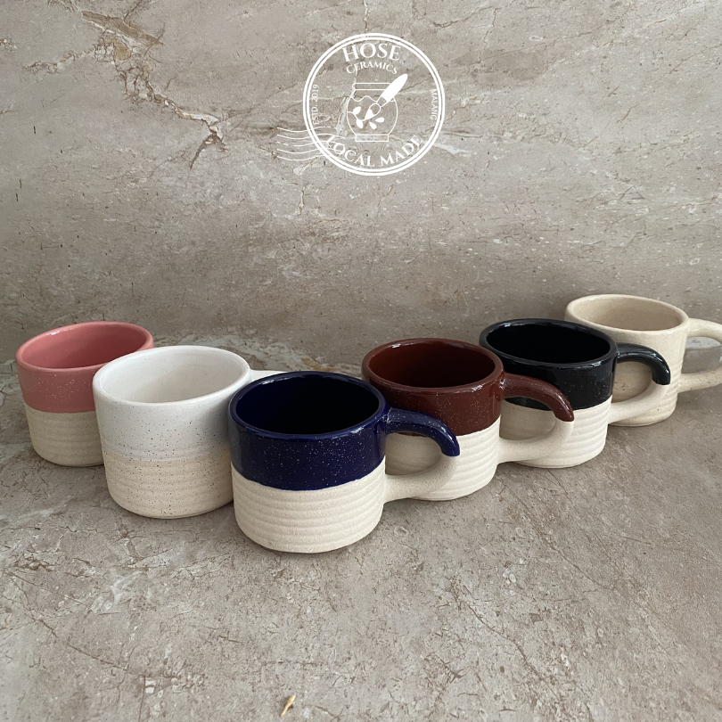 HOSÉ 300 ML CANGKIR HANASUI KERAMIK | CANGKIR GELAS KOPI TEH | BISA CUSTOM WARNA & SABLON