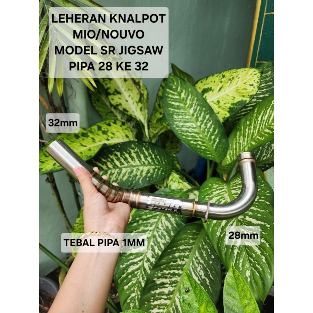leher knalpot mio sporty nouvo model SR jigsaw pipa 28 32