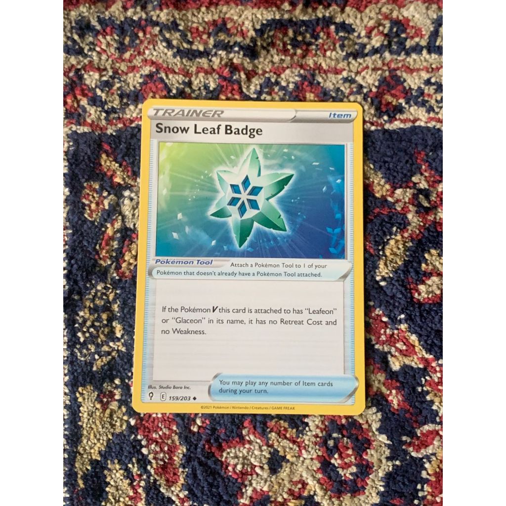 Snow Leaf Badge Pokemon English