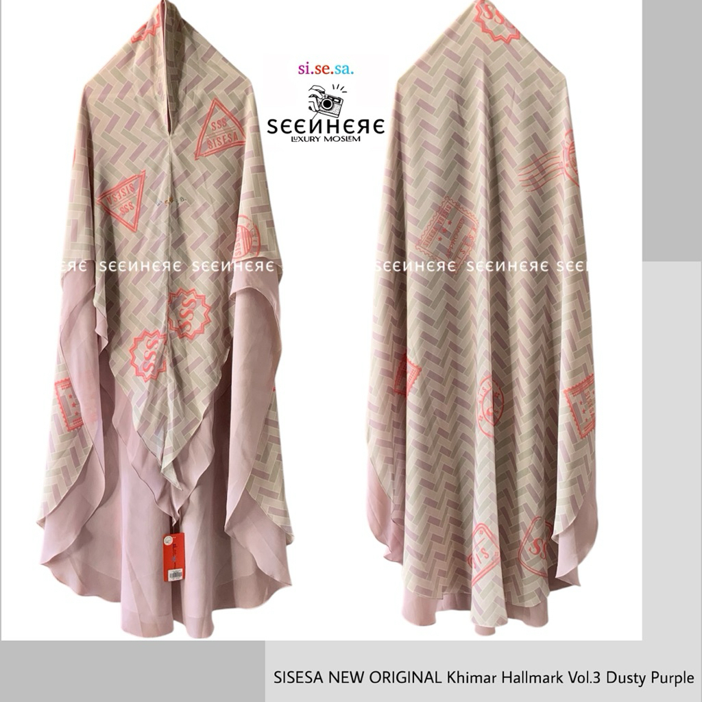 SISESA NEW ORIGINAL GUARANTEED - Khimar Hallmark Vol.3 Dusty Purple