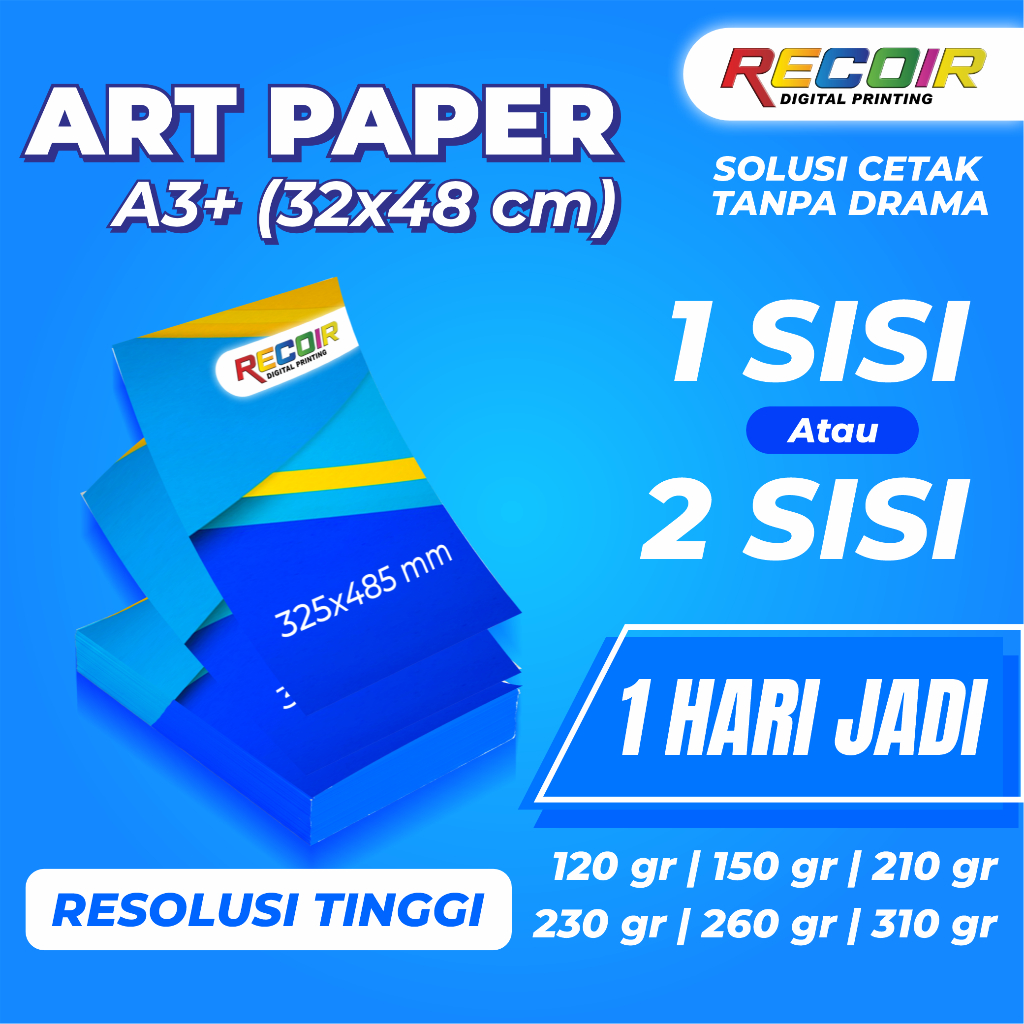 Jasa Print / Cetak Poster & Brosur Art Paper A3+ Murah - Hasil Tajam
