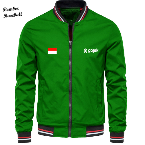 JAKET BOMBER GOJEK TERBARU | JAKET GOJEK STYLE BASEBALL DAN NYAMAN DIPAKAI | JAKET DRIVER FREE LOGO 