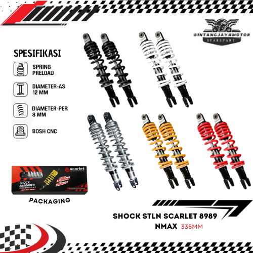 Shockbreaker STLN 8989 Nmax 335mm "Original Scarlet"