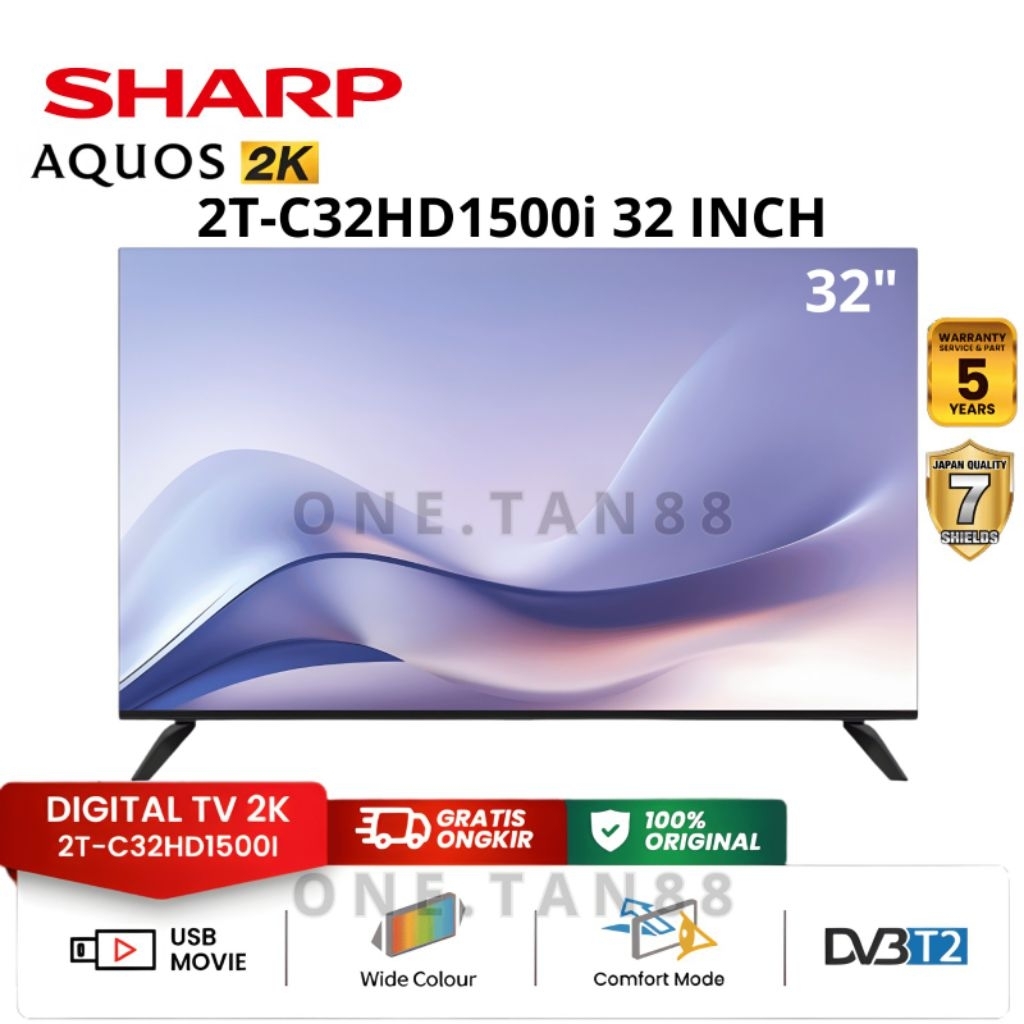Sharp LED TV 32” model 2T-C32HD1500i Digital TV