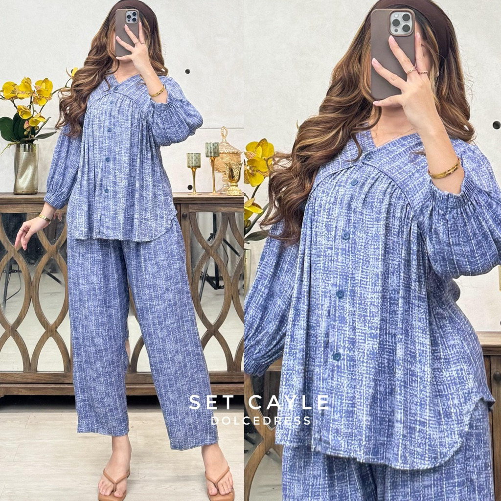 Daster Arab Dolce SET CAYLE Baju Setelan Daster Setelan Rayon