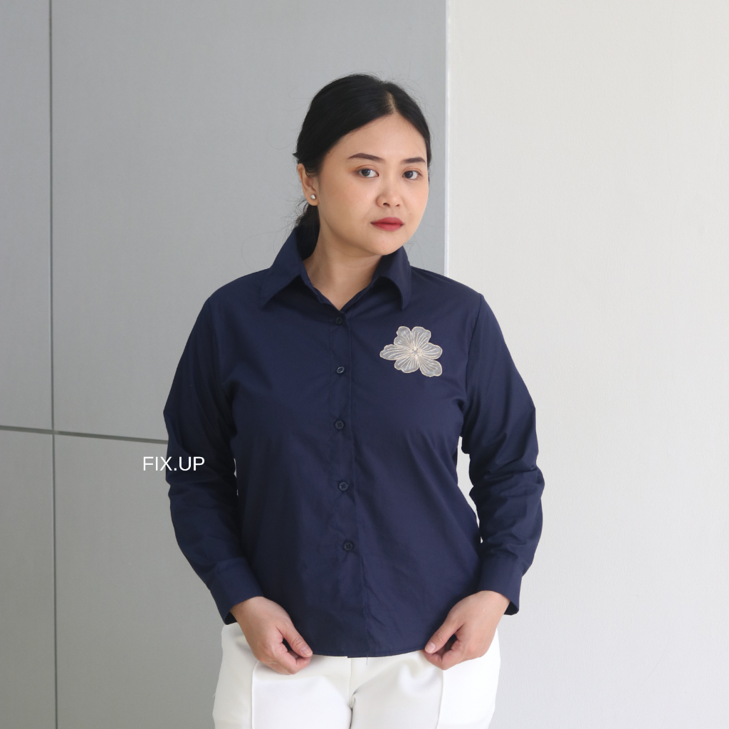 FIXUP - NUNA BLOUSE - Kemeja bunga - Kemeja wanita panjang - Kemeja katun