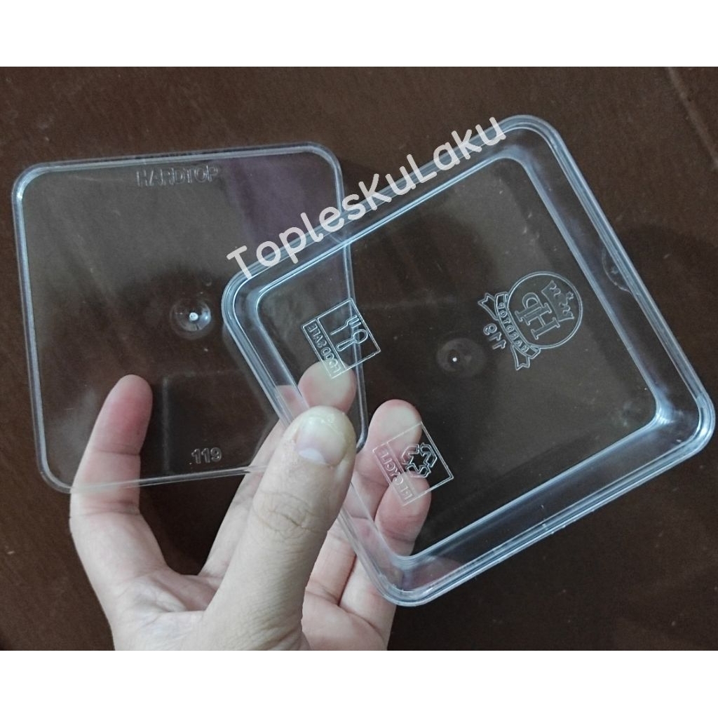 Toples 119 HARDTOP / toples dessert box / toples persegi / kotak dessert / toples nastar segi