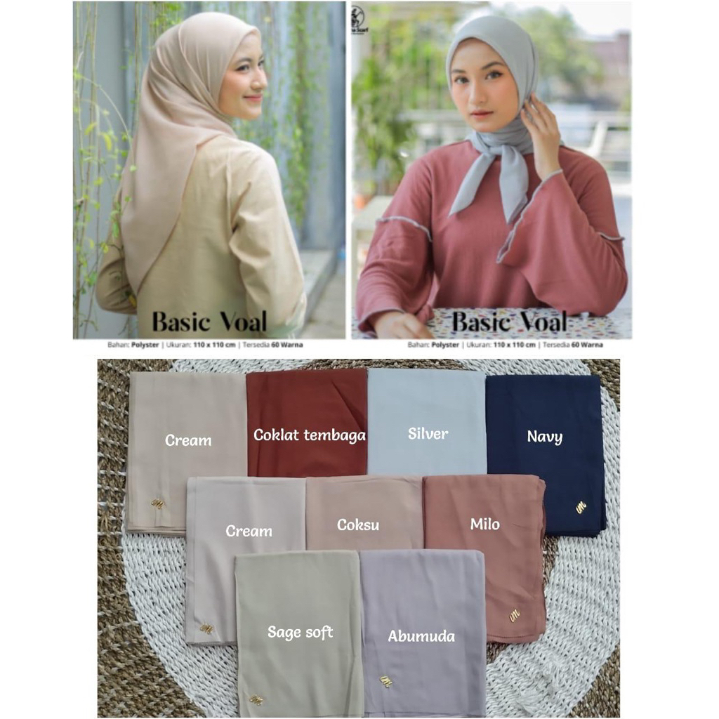 Jilbab Segiempat Polos Umama Premium
