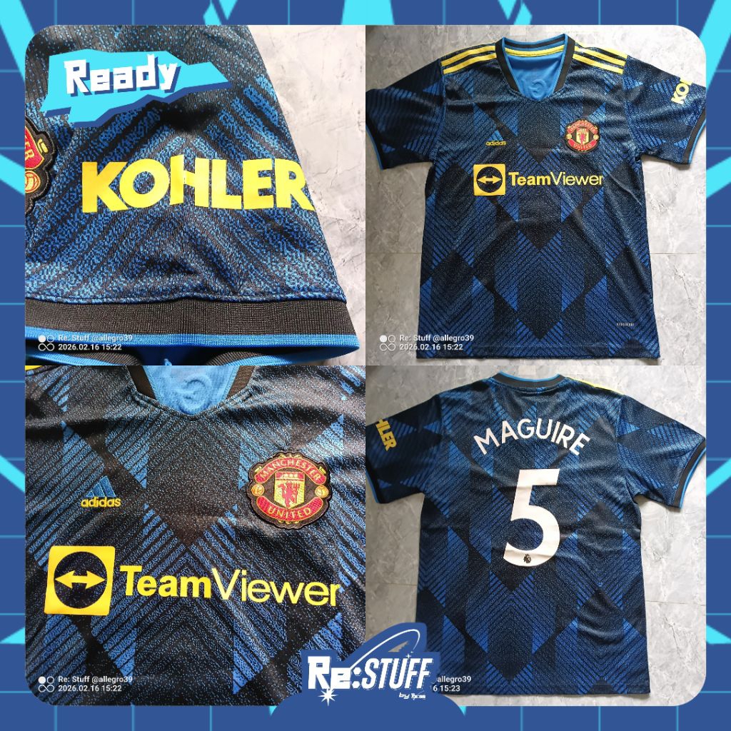 [BEKAS] Jersey Grade Ori 3rd (Third) Manchester United 2021/22 - Nameset: Maguire - 5