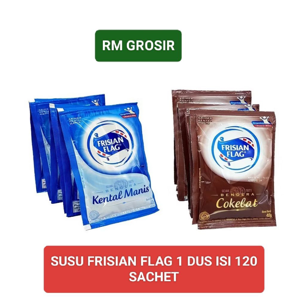 SUSU FRISIAN FLAG KENTAL MANIS 1 DUS ISI 120 SACHET