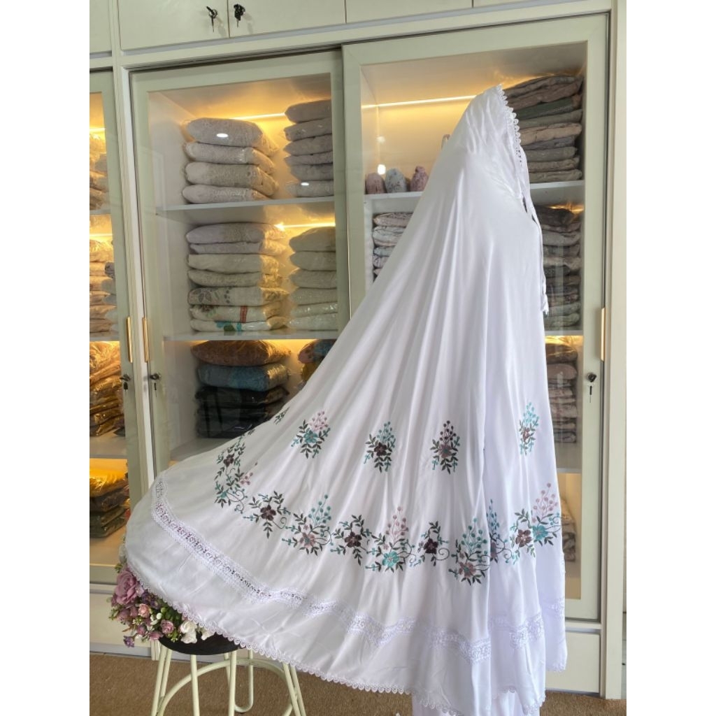 Mukena katun rayon bordir