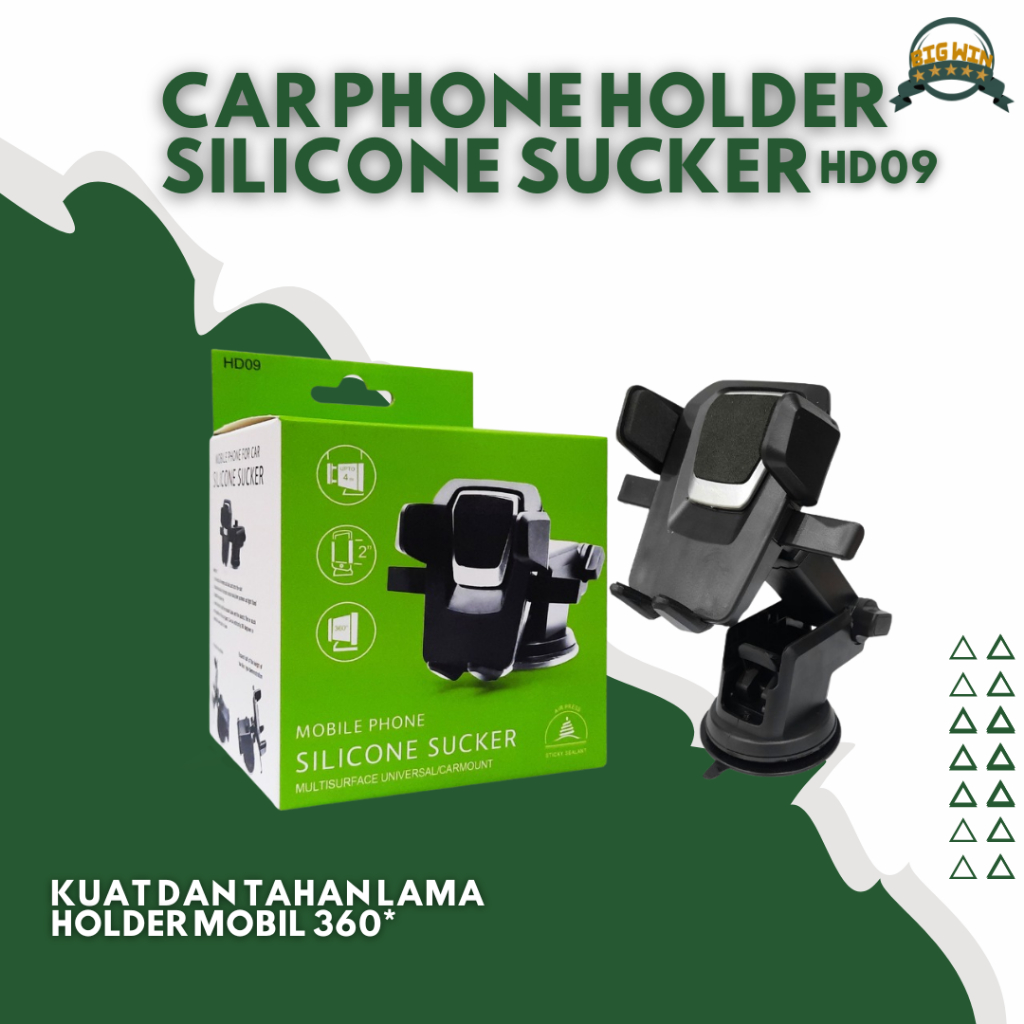 CAR HOLDER STAND HP HD09 FOLDING UNIVERSAL KACA DABOT PHONE MOBIL HD-09 HITAM
