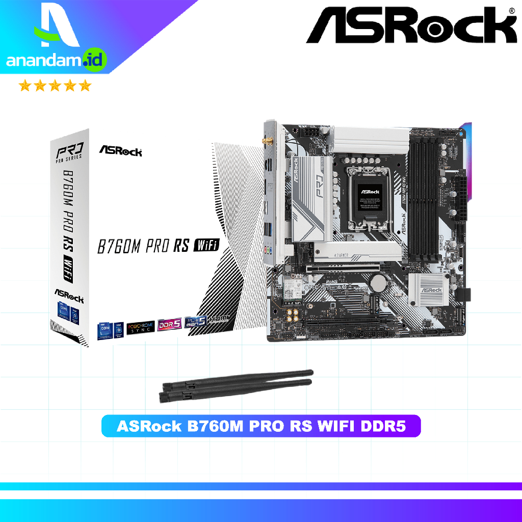ASROCK B760M PRO RS WIFI DDR5 (Intel LGA 1700, DDR5, B760)