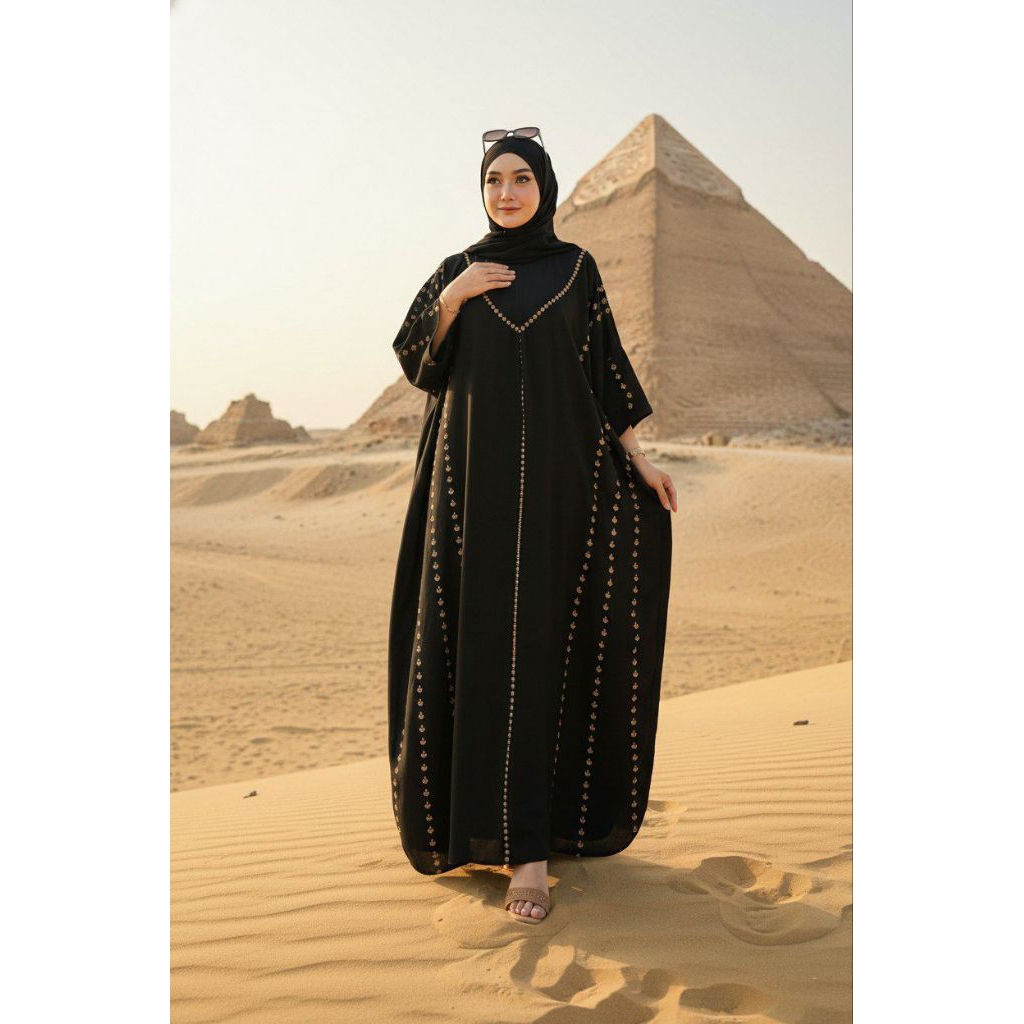 (Bisa COD) Gamis abaya Turkey gamis wanita terbaru santri putri simple