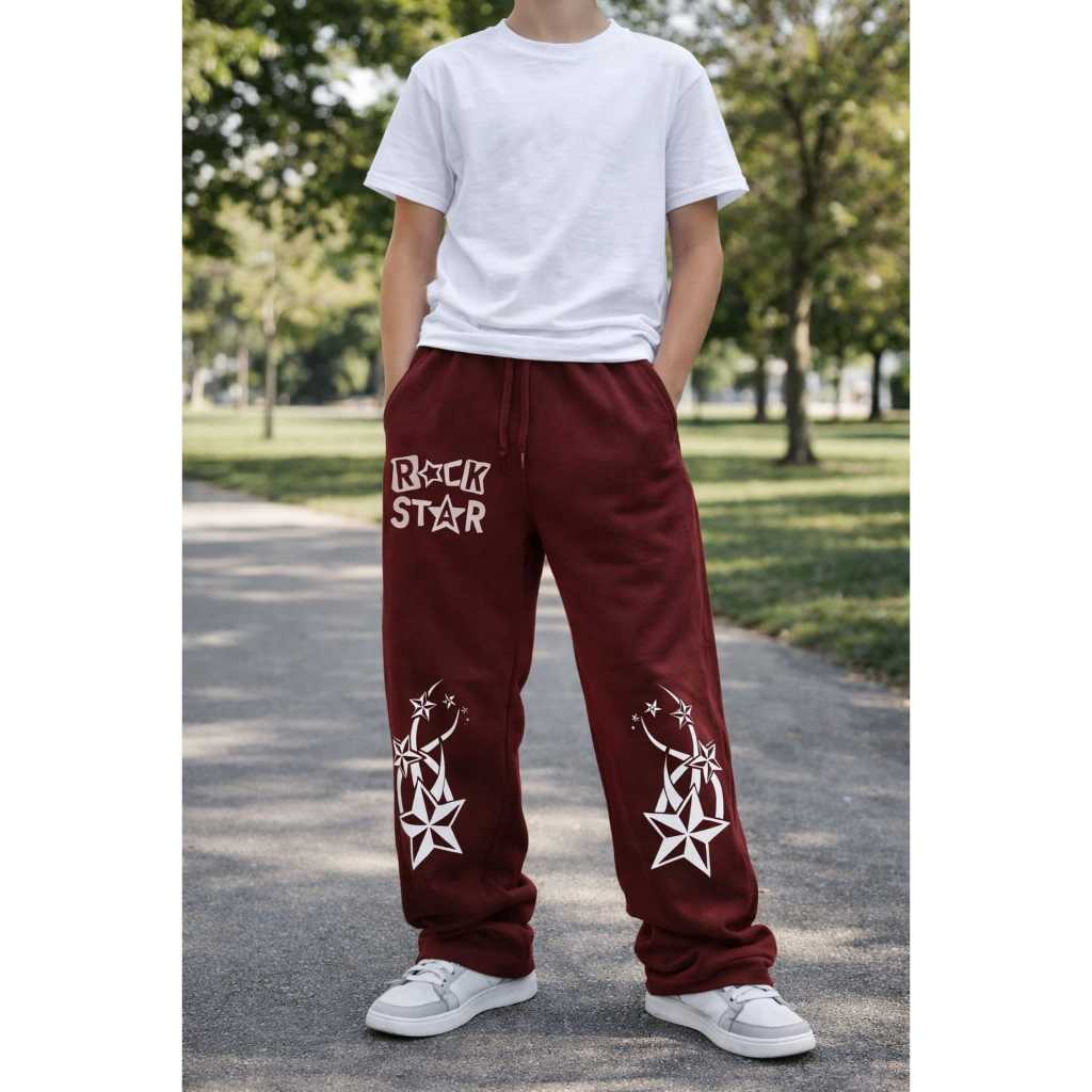 CELANA SKENA BAGGY 7-12 TAHUN MOTIF ROCK STAR