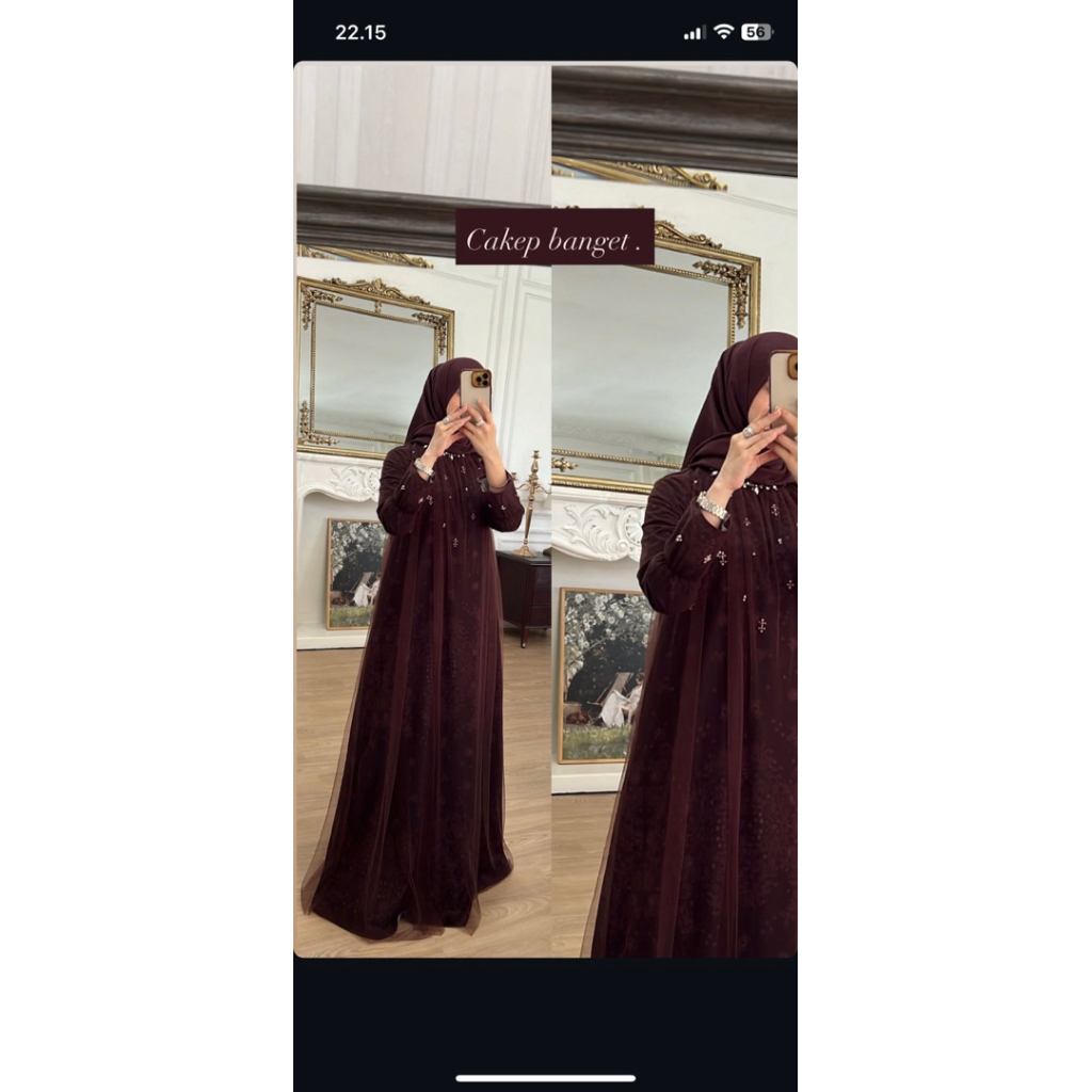 Jeehan Dress by Kaleela.id (ibu dan anak) (ready stock Nude M)