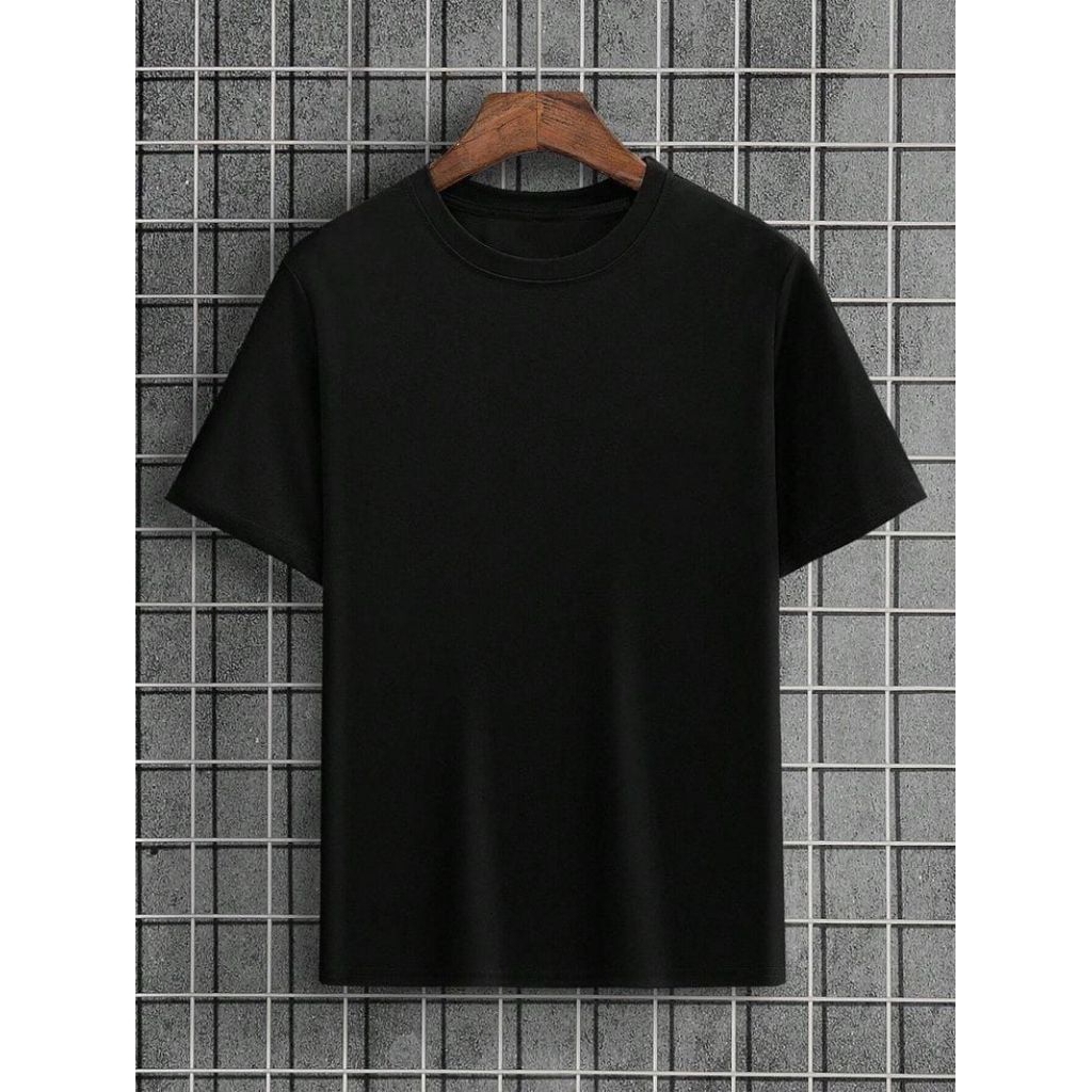 Kaos polos warna hitam combed 24s