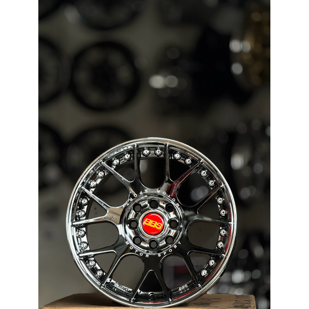velg baru bbs lm blackrom R15-7/8 pcd 100/114