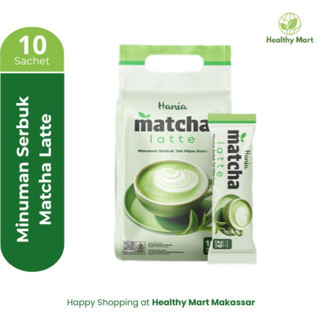 Minuman Matcha Latte Serbuk isi 10 sachet - Hania Matcha Latte