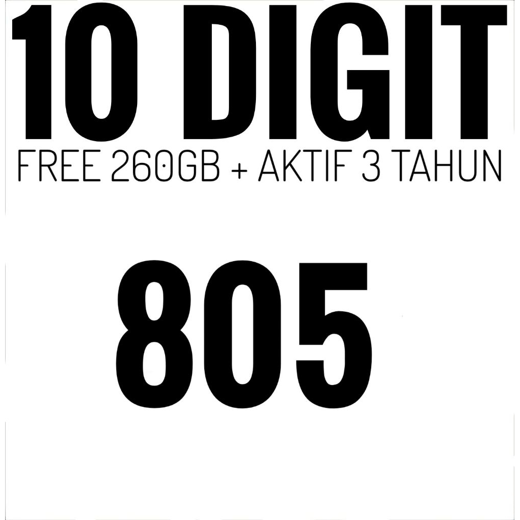 NOMOR CANTIK TELKOMSEL PERDANA 10 DIGIT BOS 805