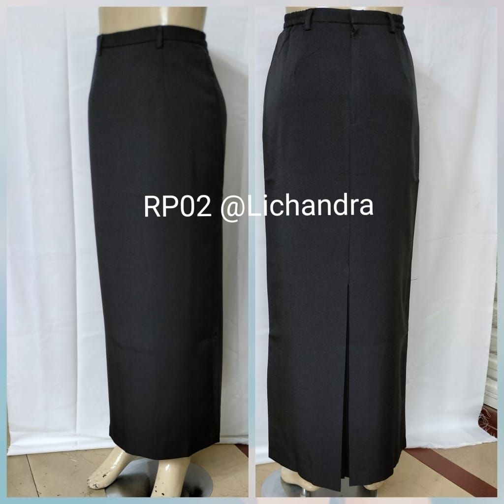 Lichandra rok hitam,dongker,coklat / rok span / bawahan / rok dinas / guru/ pns