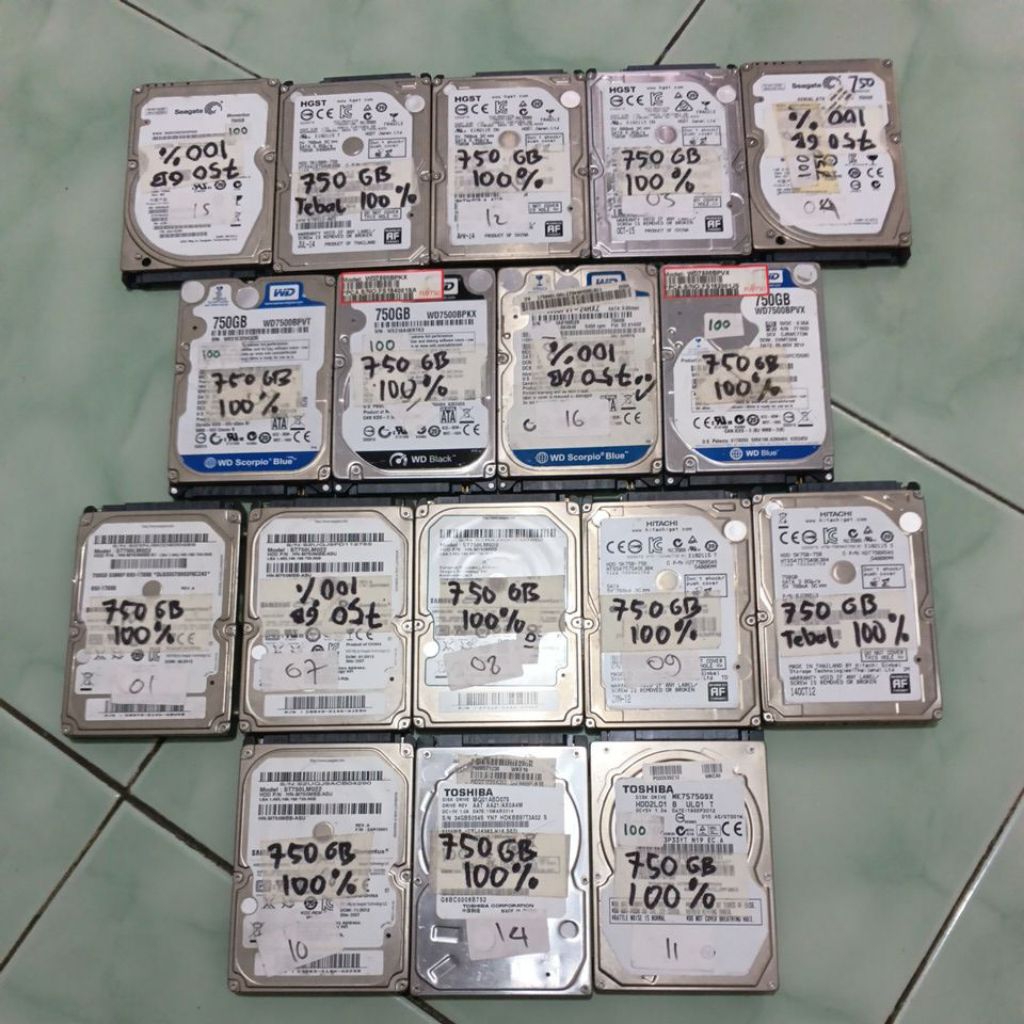 Hdd hardisk hard drive 2.5 inch laptop ps cctv komputer pc 750gb