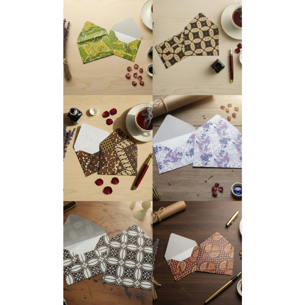 Amplop Kondangan Motif Batik  - Isi 10 Pcs
