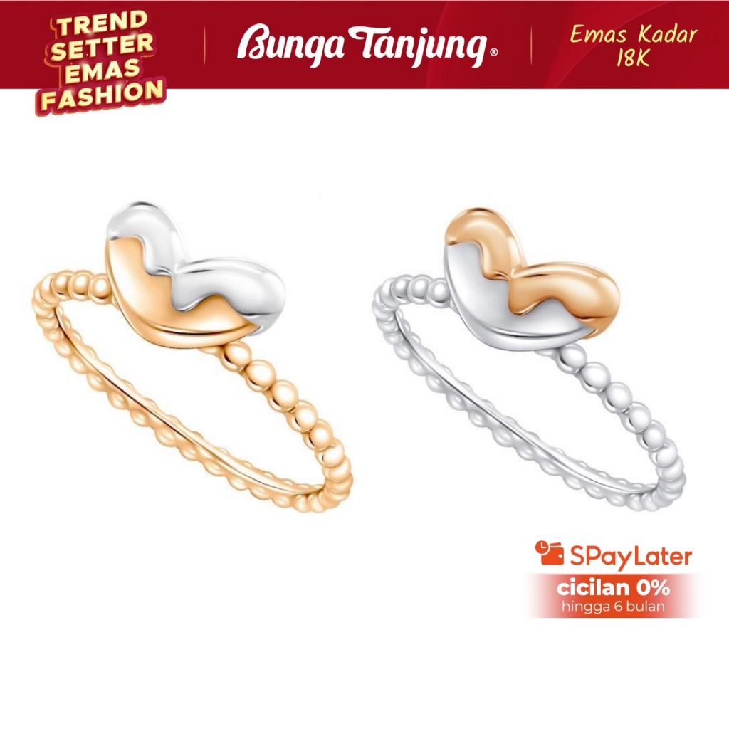 CINCIN GOLDEN LOVE MELTS A - SDW GOLD - EMAS 18K - BUNGA TANJUNG GOLD