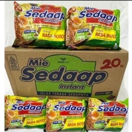 MIE SEDAP SOTO 1 DUS/1 KARTON ISI 40PCS