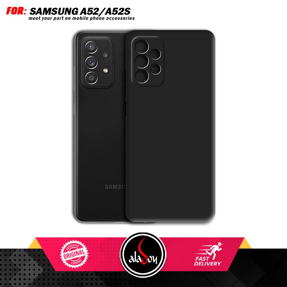 Case Samsung A52, A52S Softcase Silicone Premium Black Matte Casing