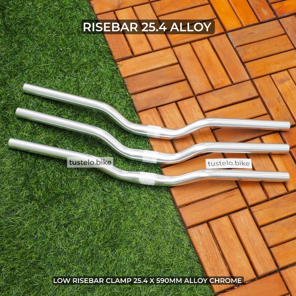 Stang Sepeda Rise Bar Standar 25.4 Chrome Handlebar Risebar Riserbar