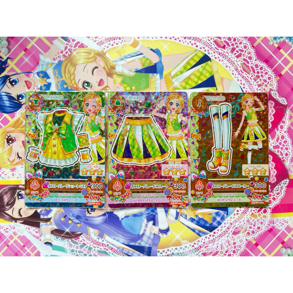 Kartu Aikatsu Jepang Hinaki Shinjo Yellow Parade Set Seragam Uniform Torte Luminas Original Langka R