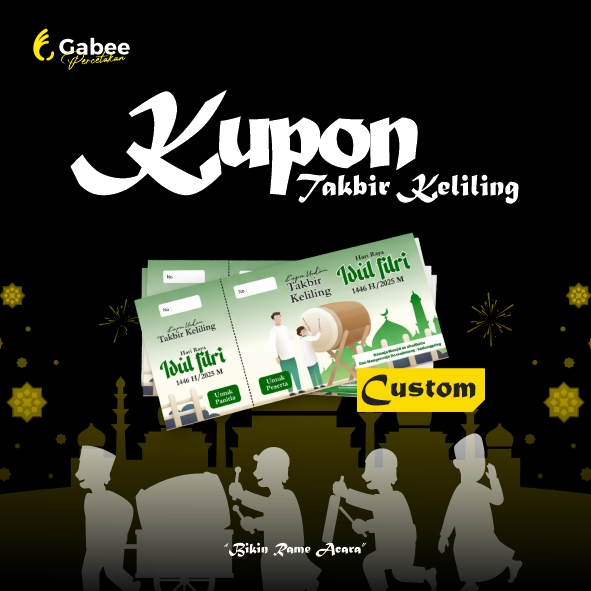 TAKBIR KELILING LOTTERY COUPON / KUPON UNDIAN DOORPRIZE TAKBIR KELILING / IDUL FITRI / IDUL ADHA KUP