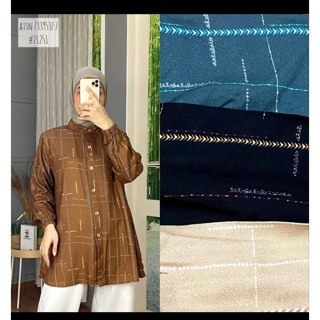 Atasan twill heringbon ori QLA