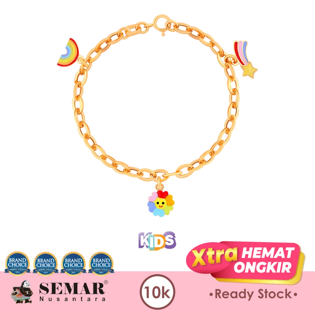 Gelang Emas Anak Lorenia Colour Sunshine 10K Semar Nusantara