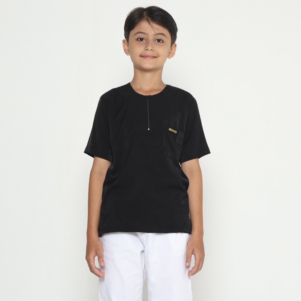 TLD | Kaif Kids Series Baju Koko Anak Laki-Laki Lengan Pendek Bahan Katun Tencel Uniqlo Premium