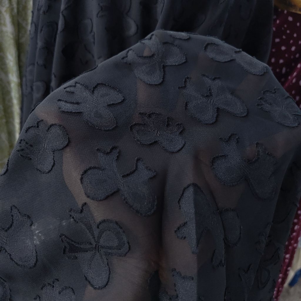 KAIN SIFON URAGIRI PREMIUM WARNA HITAM - KAIN SIFON RUBIAH PREMIUM WARNA HITAM HARGA/0,5M