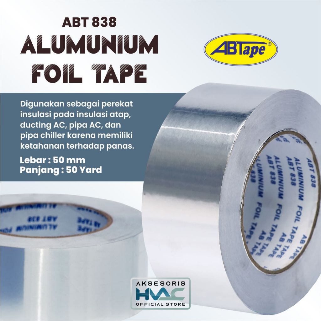 Alumunium Foil Tape Merek AB Tape 838 Material Alumunium Foil