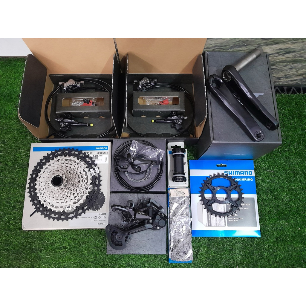 GROUPSET / GRUPSET SHIMANO DEORE XT M8120 / M8100 12 speed 10-51T 4 PISTON ORIGINAL