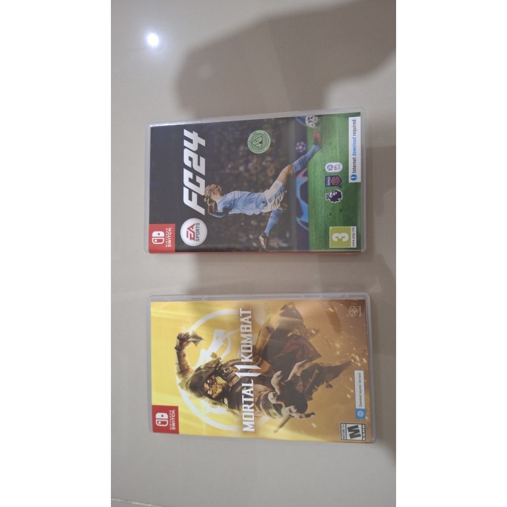 kaset catridge katrid game fisik nintendo switch fc 24 mortal kombat 11