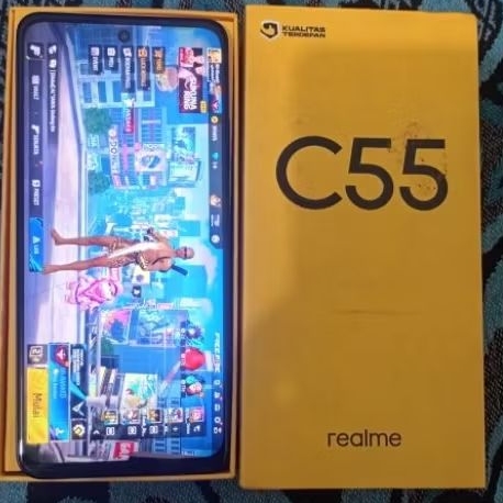 hp realme c55 ram 8+8/256 second fullset ori bukan kw