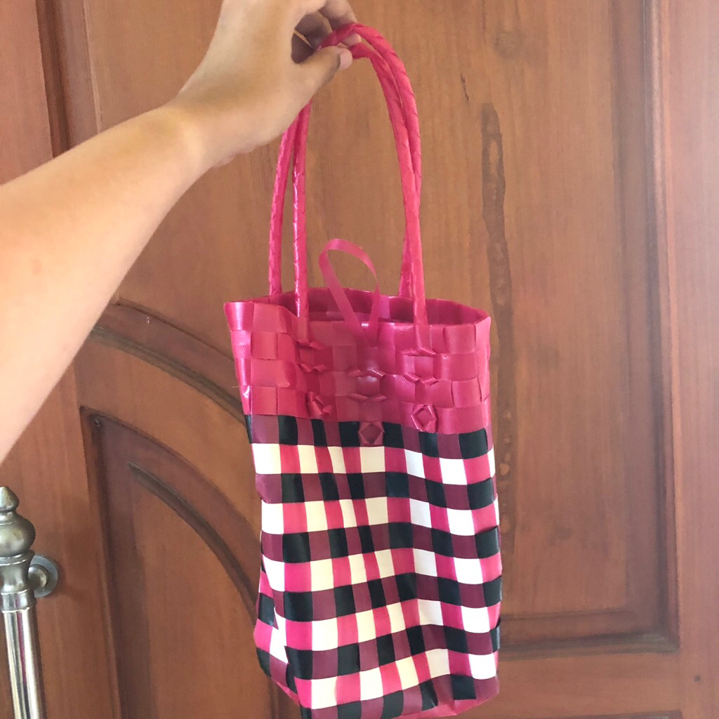 Tas Anyaman Mini Pita XS Kecil Hampers Tas Anyam Souvenir