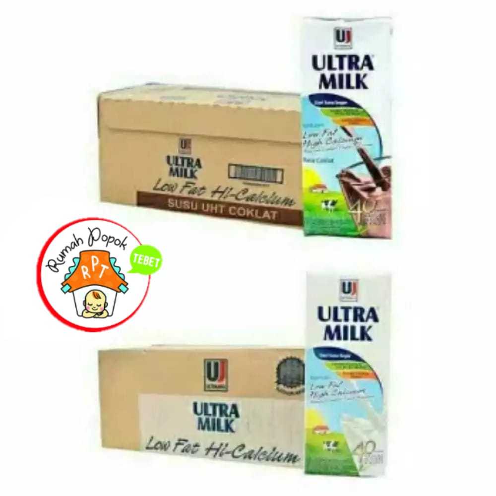 Susu Ultra Milk Low Fat Coklat Plain 250ml Per Dus ( 1 Karton 24pcs)