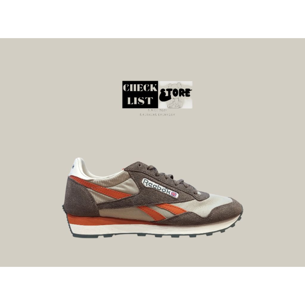 SEPATU REEBOK AZTEC II SNEAKERS ORIGINAL 100% (MENS) C002450877 BROWN/ORANGE