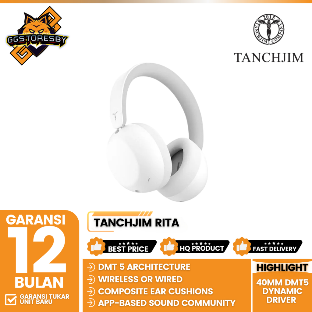 Tanchjim RITA 40mm DMT5 Dynamic Driver Bluetooth Wireless & Wired Headphone - Headset TANCHJIM RITA 