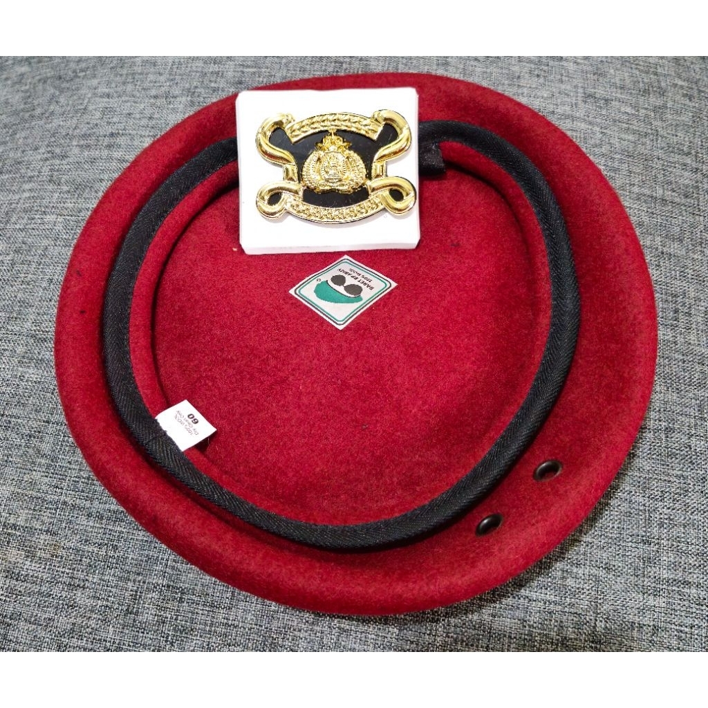 Baret Kacamata Reskrim Reserse Polri +emblem satu set polri